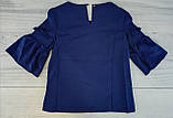 Блуза синя Дана Розмір 122 (7 років) БЛ0660(122) Sofia Shelest, фото 3