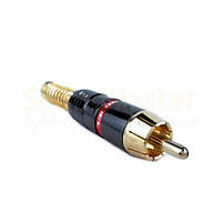 Роз"єм Proel MRCA90RD RCA male plug cable 7mm, gold (red logo)