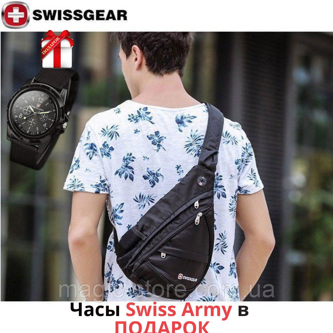Рюкзак SwissGear Small однолямочный Слінг Wenger Чорний