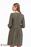 Сукня для вагітних та годування KRIS DR-39.042 хакі меланж, фото 5
