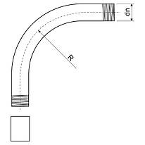 Коліно для труби  ECZ; сталь лакована шар цинку 60-100мкм стійкість корозії- 2 кат.; 6116E_ECZ