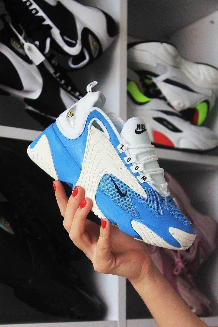 Жіночі кросівки Nike Zoom 2 в біло-блакитному кольорі