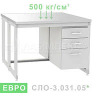 Стіл лабораторний острівний СЛО-3.031.05 з ящиками збоку, фото 2