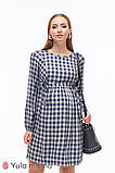 Сукня для вагітних та годування LORAINE DR-39.051 (клітка синій з сірим), фото 2