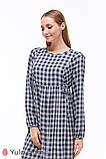 Сукня для вагітних та годування LORAINE DR-39.051 (клітка синій з сірим), фото 6