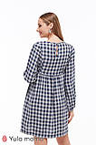 Сукня для вагітних та годування LORAINE DR-39.051 (клітка синій з сірим), фото 5