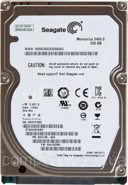 Жесткий диск Seagate Momentus 5400.6 320GB 5400rpm 8MB ST9320325AS 2.5 SATA II