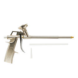 Пістолет для монтажної піни GORVIA 34 см срібний