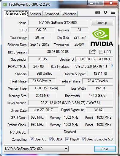 Видеокарта (б/у) ASUS GTX 660, 2Gb, 192Bit, GDDR5 (№803) Гарантия 1 мес - фото 8 - id-p700997783