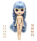 Шарнірна лялька Блайз Blythe Мальва, блакитний колір волосся + 10 пар пензлів, одяг і взуття в подарунок, фото 3
