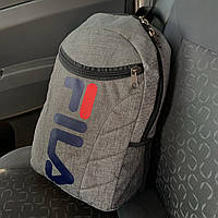 Рюкзак городской стильный качественный Fila, цвет светло-серый меланж