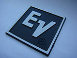 Значок, наклейка, логотип 63x63mm (plastic) на сітку колонки EV (Electro voice), фото 9