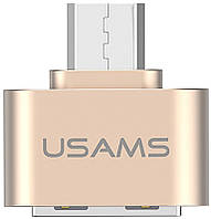 Переходник Usams US-SJ009 USAMS Micro OTG Gold