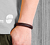 Чоловічий шкіряний браслет Primo Rock Luxury 20.5 з магнітною застібкою - Silver, фото 5
