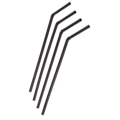 Трубочки сокові чорні з вигином 200 шт.