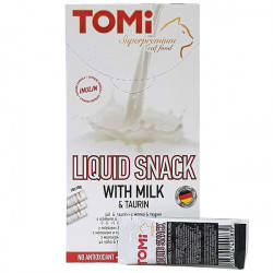 TOMi Liquid Snack Milk&Taurin ТОМІ МОЛОКО З ТАУРИНОМ рідке ласощі для котів, 10г х 10шт