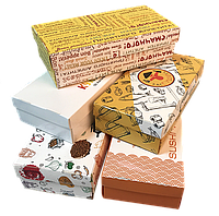 Брендированная коробка для суши на 3-4 роли (22*13*5 см)