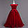 Ошатне червоне бальна сукня з крильцями і мереживами в підлогу. Elegant red dress with wings and lace2021, фото 2