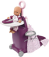 Игровой набор Smoby Toys Baby Nurse Прованс раскладной чемодан 3 в 1 с аксессуарами (220346)