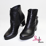 Чорні стильні черевики жіночі, фото 3