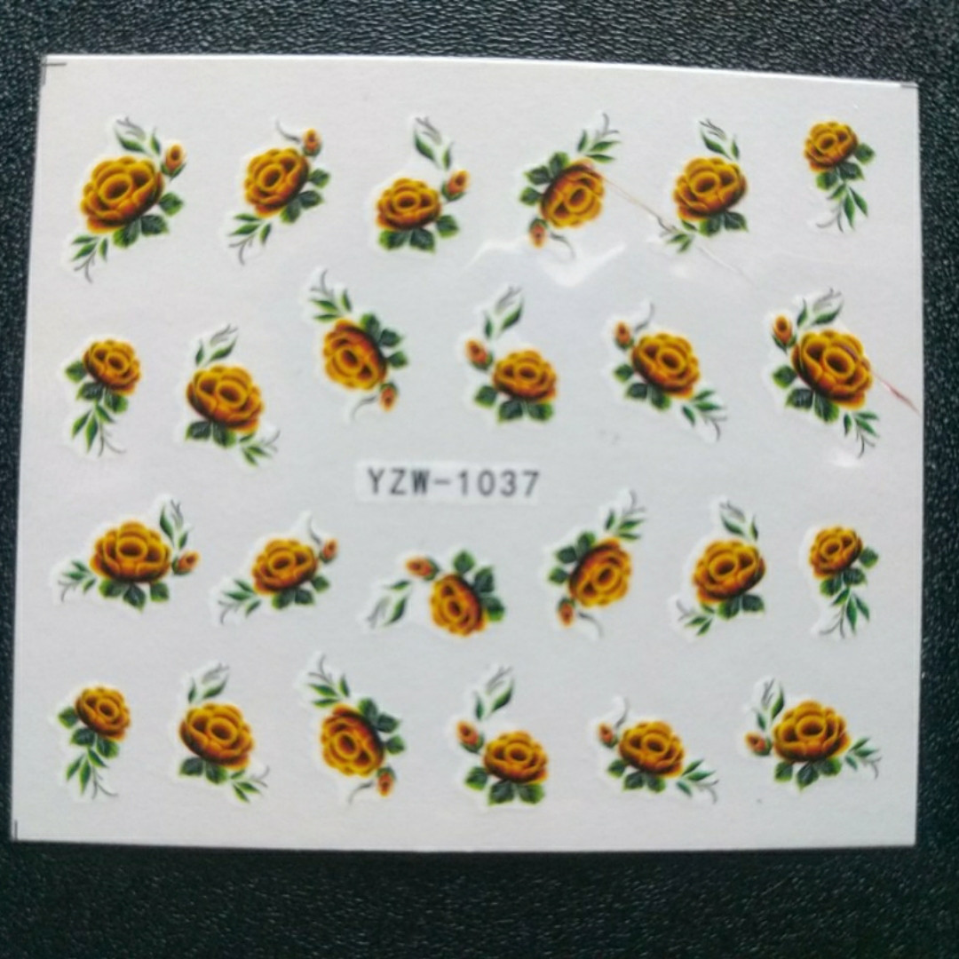 Наклейка на нігті, наклейка для нігтів, нігтьовий дизайн "квіти" 20 шт. набір