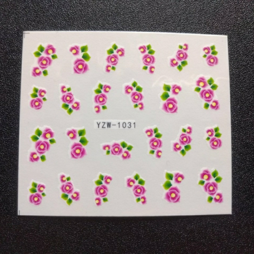 Наклейка на нігті, наклейка для нігтів, нігтьовий дизайн "квіти" 10 шт. набір