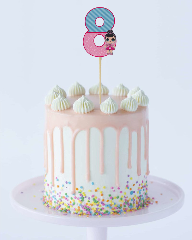 Топпер-цифра (до 10см цифра) вирубка "Ляльки ЛОЛ" (1шт)- 8