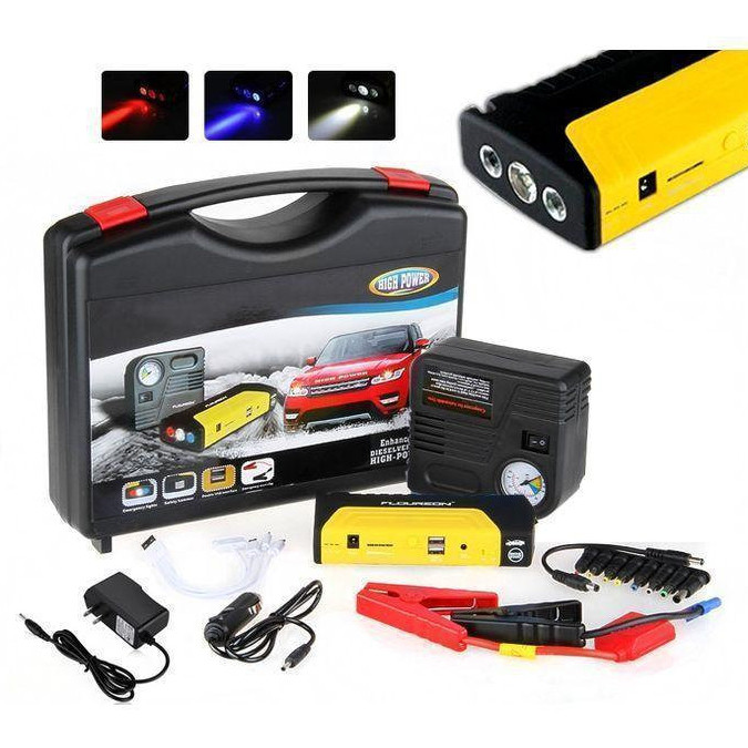 Пуско-зарядний пристрій Jumpstarter T15A (50800 мА·год) компресор