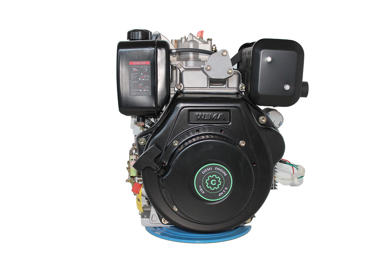 Двигун дизельний GrunWelt GW186FВE (9,5 л. с., шліци), фото 1