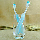 Зубна щітка дорожня складана для походів та туризму синя, фото 7