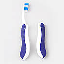 Зубна щітка дорожня складана для походів та туризму синя, фото 10