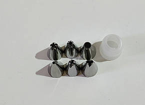 Набір кондитерських насадок і перехідник 6+1