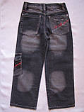 Чорні джинсові штани для хлопчиків 100,110,120,130,140 зросту "35", фото 3