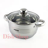 Каструля Benson на 2 літри з кришкою з нержавіючої сталі, фото 2