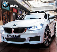 Детский электромобиль БМВ BMW 6 GT белый (черный, красный). JJ2164EBLR-1. Колеса EVA,кожаное сиденье. Лицензия
