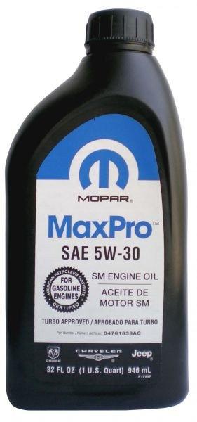 Моторное масло Mopar MaxPro 5W-30 0.946 л. - фото 1 - id-p1017395433