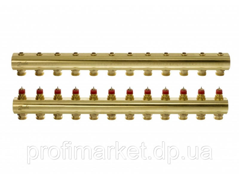 Колектор для теплої підлоги 12+12 без витратомірів FHF-12 Danfoss, фото 1