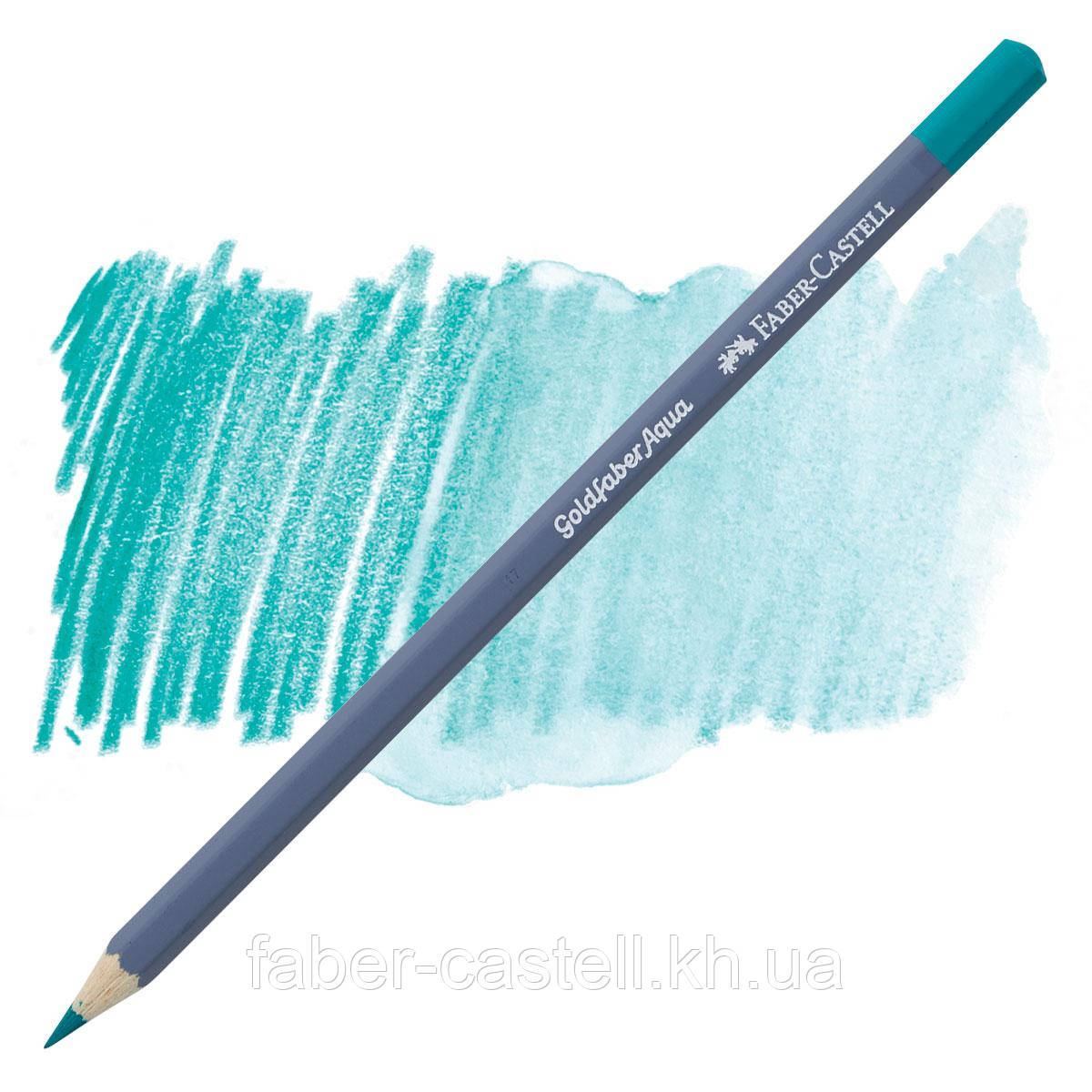 Олівець акварельний Faber-Castell Goldfaber Aqua колір кобальтова зелень No156 (Cobalt Green), 114656