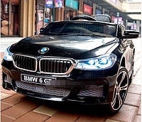 Детский электромобиль БМВ BMW 6 GT черный (белый, красный). JJ2164EBLR-2. Колеса EVA,кожаное сиденье. Лицензия