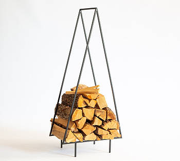 Металева дровниця висока трикутна "Ялинка"