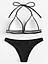 Чорний роздільний купальник бікіні на резинці, розмір М, фото 2