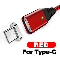 Магнітний кабель для заряджання USB - Type-C. Зарядний провід шнур ЮСБ на Тайп С для телефону смартфона WEV553R