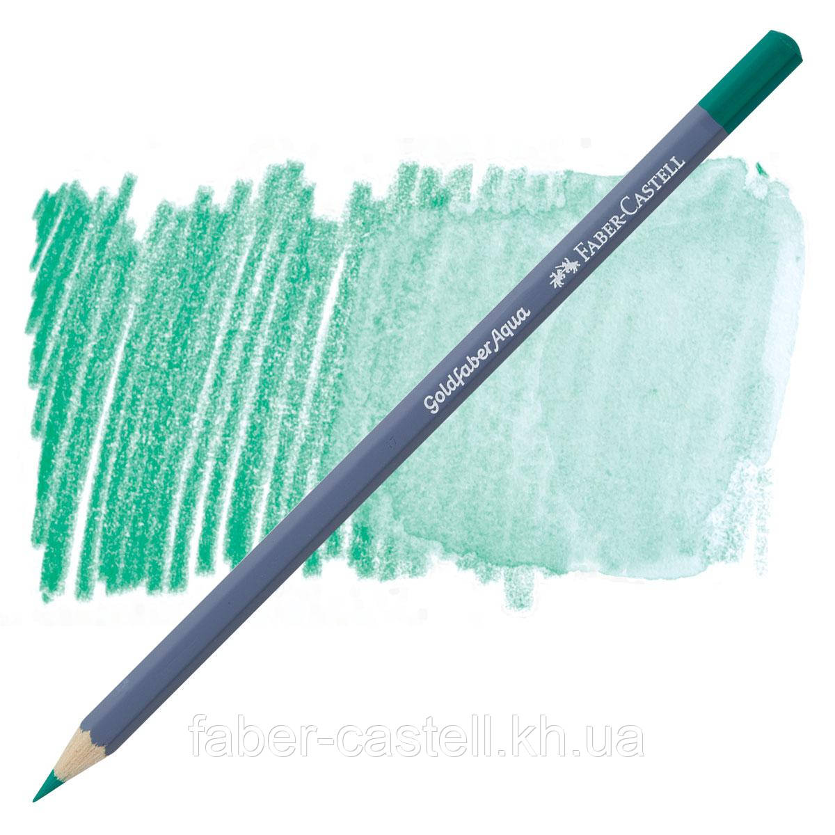 Олівець акварельний Faber-Castell Goldfaber Aqua колір бірюзова зелень No161 (Phthalo Green), 114661
