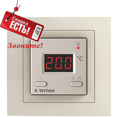 Terneo st unic (слонова кістка) цифровий з ручним управлінням регулятор температури тепла підлога, фото 2