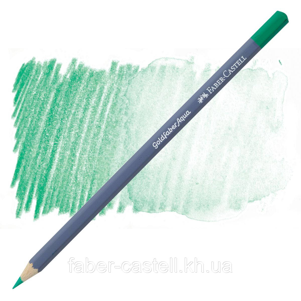 Олівець акварельний Faber-Castell Goldfaber Aqua колір світло-бірюзова зелень No162, 114662