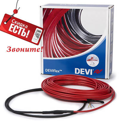 DEVIflex 18T 395 Вт (2,2-2,8 м2) двожильний кабель в стяжку, фото 2