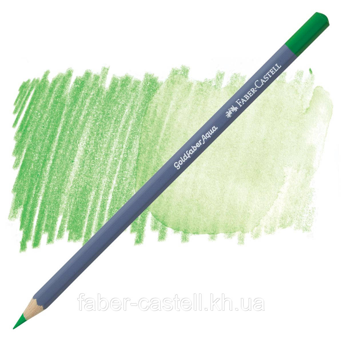 Олівець акварельний Faber-Castell Goldfaber Aqua колір трав'яна зелень No166 (Grass Green), 114666