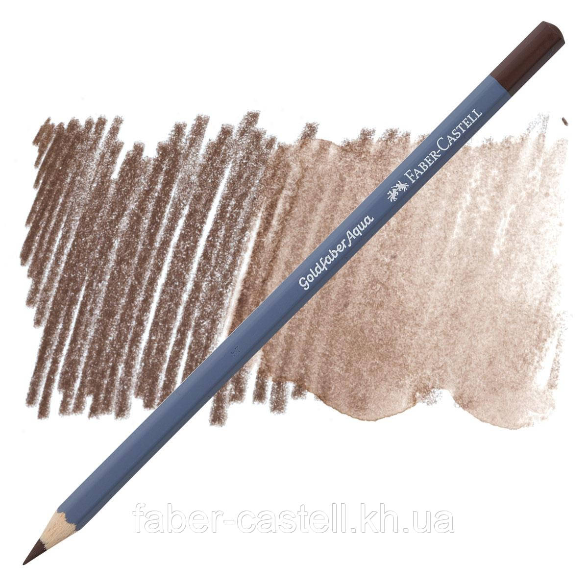 Олівець акварельний Faber-Castell Goldfaber Aqua колір коричневий Ван Дейк No 176 (Van Dyck Brown), 114676