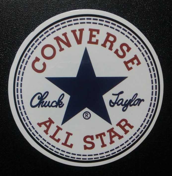 Стикер етикетка-наклейка самоклейка Converse All Star (6,5см)