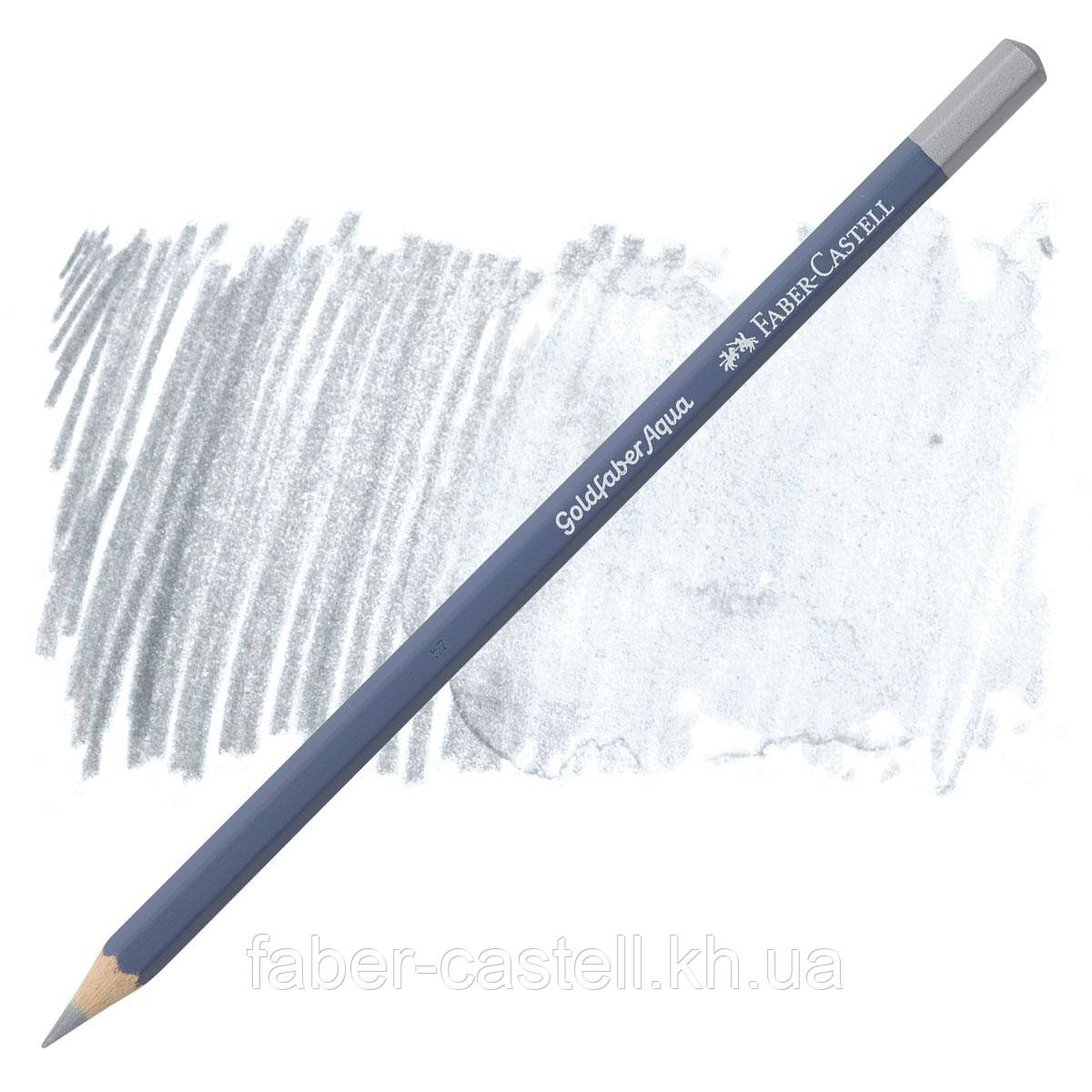 Олівець акварельний Faber-Castell Goldfaber Aqua колір срібний No 251 (Silver), 114691